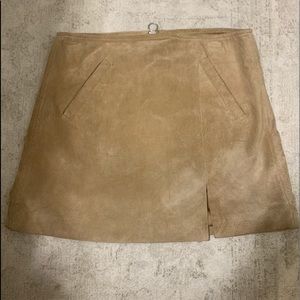 Tan suede skirt